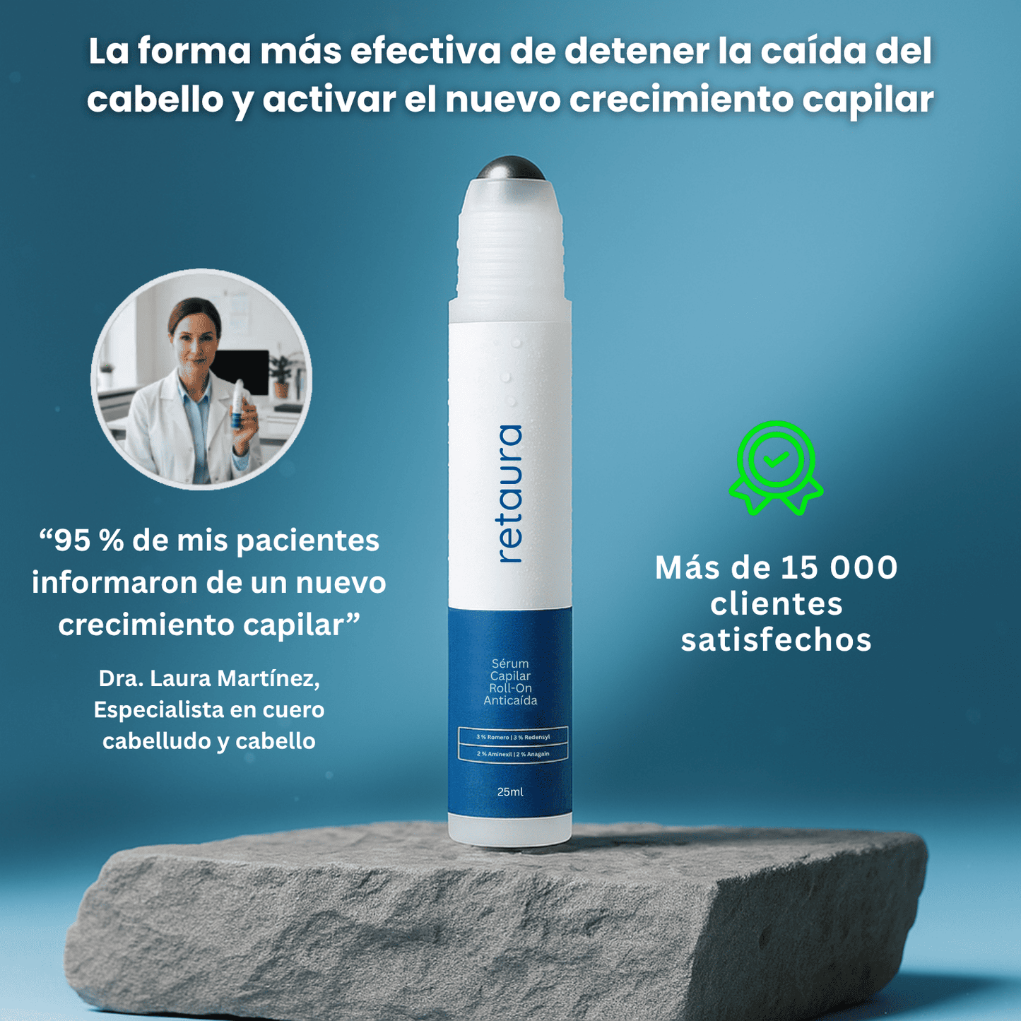 Retaura™ Sérum Capilar Roll-On Anticaída